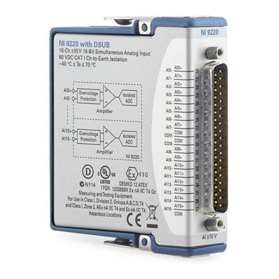 National Instruments 9220 Calibration Procedure