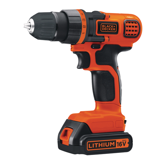 User Manuals: Black & Decker LD116 Cordless Drill