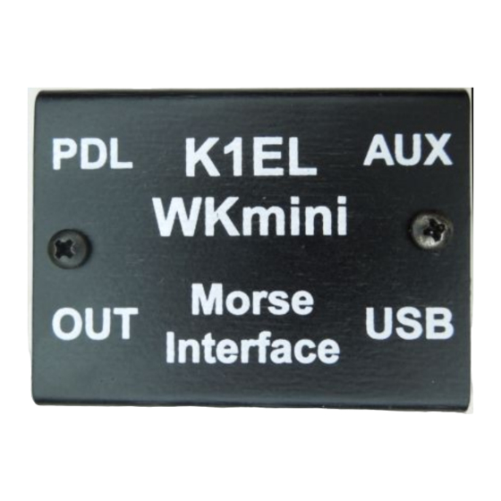 K1EL WinKeyer3 User Manual