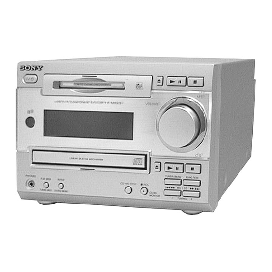 Sony HCD-MD333 - Hi Fi Cd/minidisc Component Service Manual