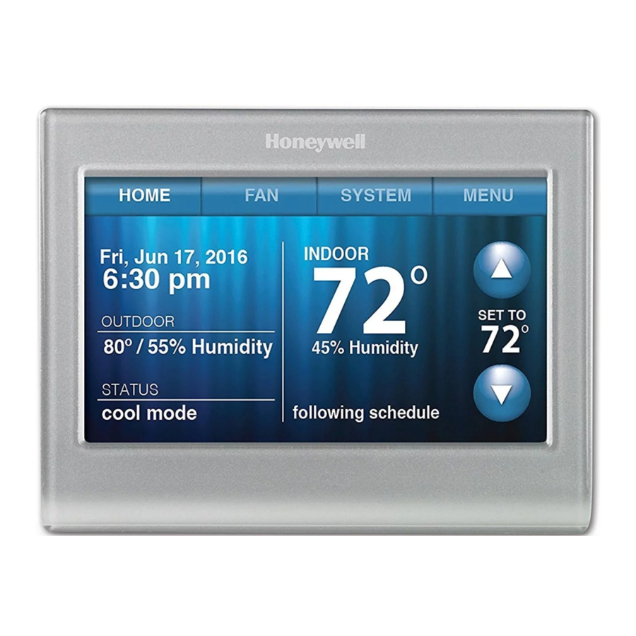 Honeywell RTH9580 Wi-Fi Troubleshooting Manual