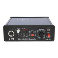 CWE BMA-200 Instruction Manual