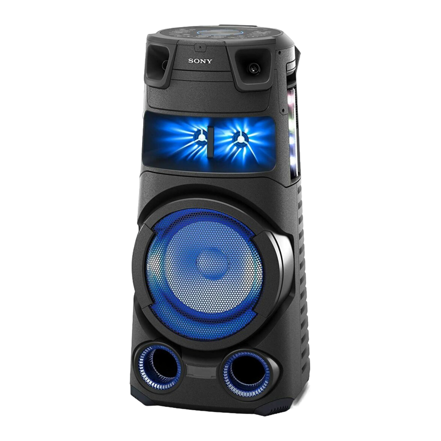 Sony MHC-V83D, MHC-V73D Manual