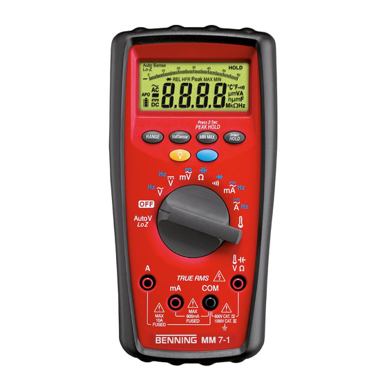 Benning MM 7-1 Operating Manual