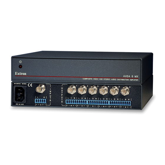 Extron electronics AVDA 6 MX DUAL User Manual