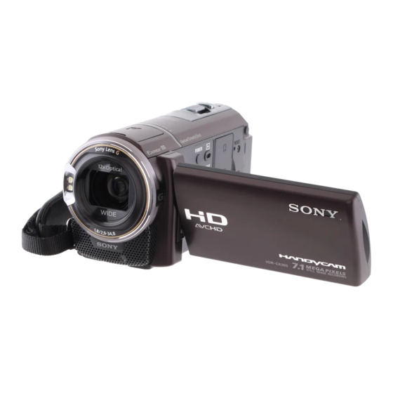 Sony HDR-CX360 Operating Manual