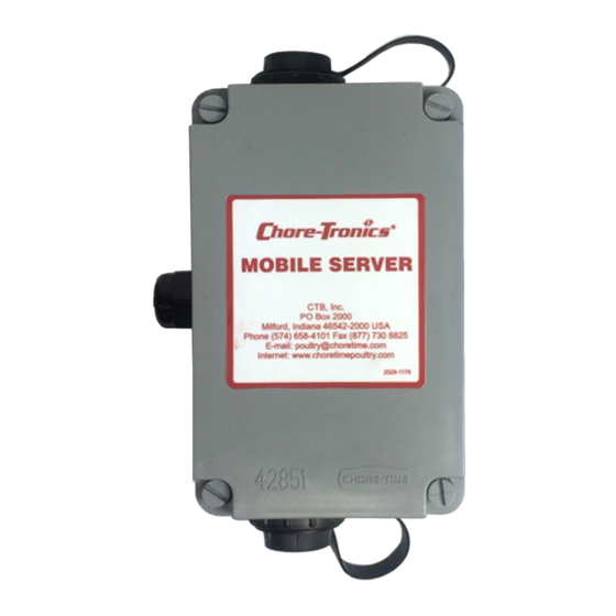 Chore-Time Chore-Tronics Installation & Operator's Instruction Manual