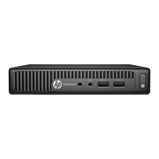 HP EliteDesk 705 G3 Desktop Mini Business Product End-Of-Life Disassembly Instructions