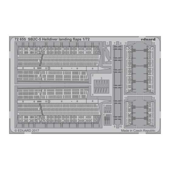 Eduard SB2C-5 Helldiver landing flaps Assembly Instructions