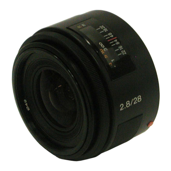 Sony SAL28F28 - Wide-angle Lens - 28 mm Manuals