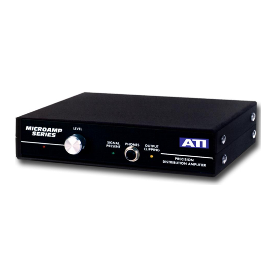 ATI Audio DA1000 Operating And Maintenance Manual