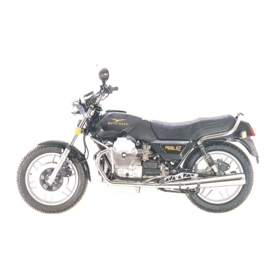 MOTO GUZZI Mille GT Instructions For Use Manual