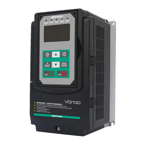 gefran VDI100 Instruction Manual
