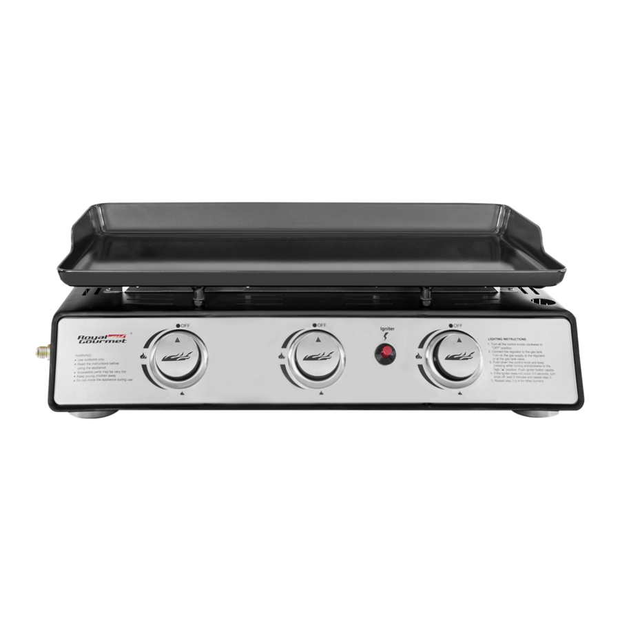 Royal Gourmet PD1301S - Gas Griddle Manual