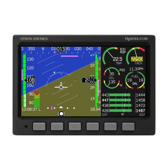 Dynon Avionics FlightDEK-D180 Pilot's User Manual