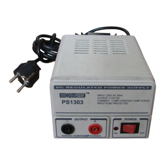 HQ Power PS1303 Manual