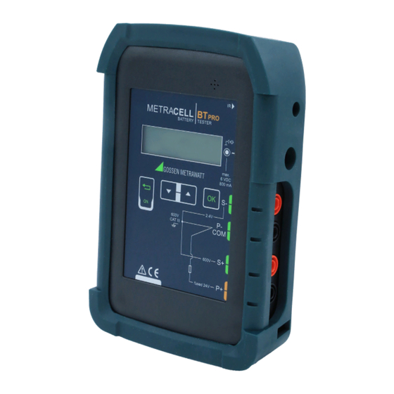 Gossen MetraWatt METRACELL BT PRO Operating Instructions Manual