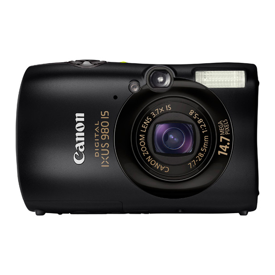 Canon Digital IXUS 980 IS User Manual