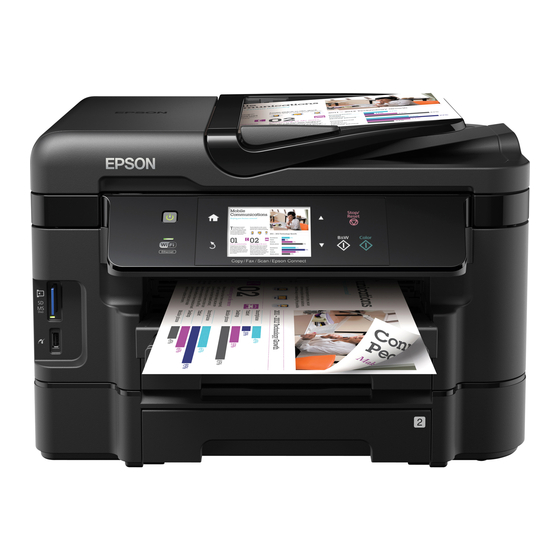 EPSON WORKFORCE WF-3540 PRODUCT OVERVIEW AND SPECIFICATIONS Pdf ...