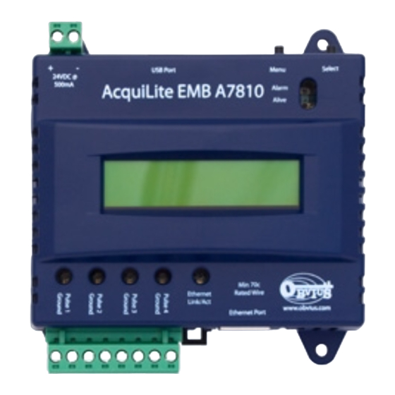 Obvius AcquiLite EMB Installation And Operation Manual