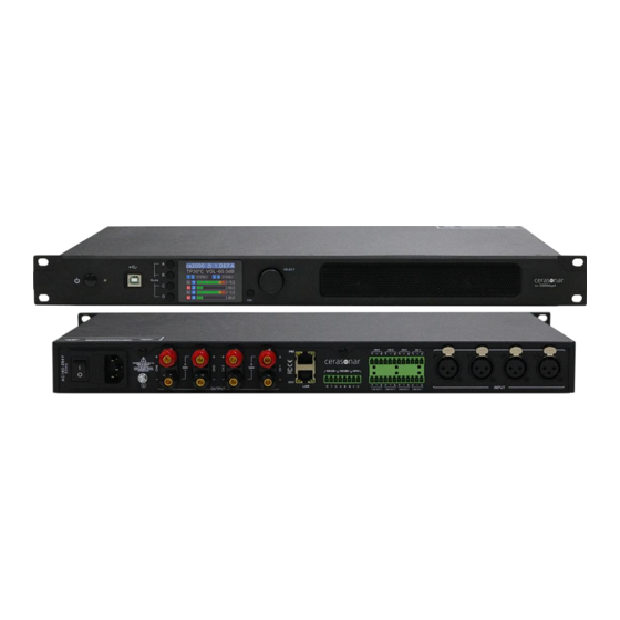 Cerasonar CS-2000DSP4 Network Amplifier Manuals