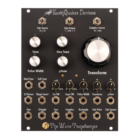 EarthQuaker Devices The Wave Transformer Manuals