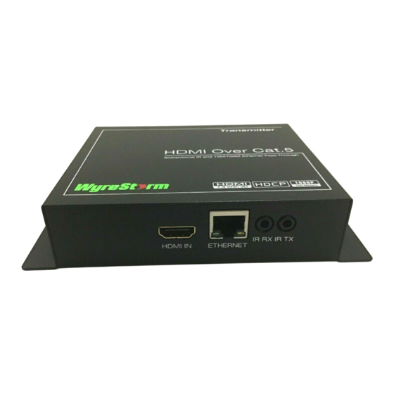Wyrestorm HDBT EX-1UTP-IR-100 Quick Start Manual