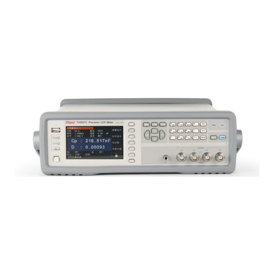 Tonghui TH2827 Series Operation Manual