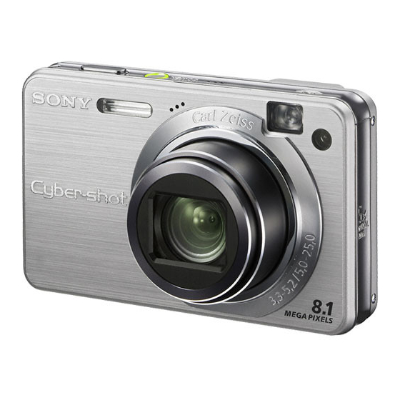 Sony DSC-W150/G - Cyber-shot Digital Still Camera Mode D'emploi