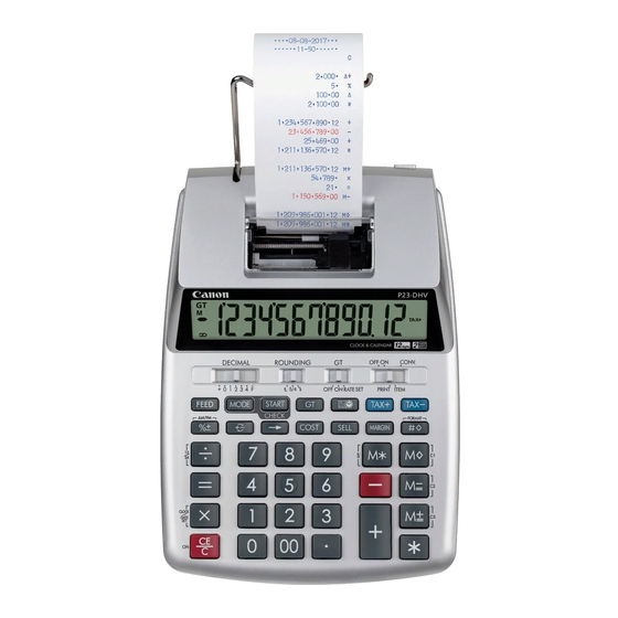 CANON P23DHV G INSTRUCTIONS Pdf Download ManualsLib