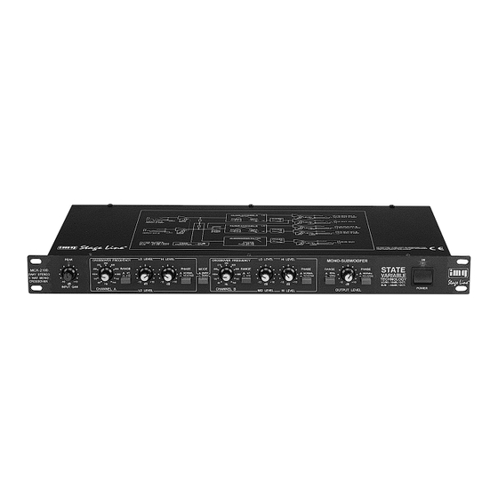 Stageline MCX-2100 Instruction Manual