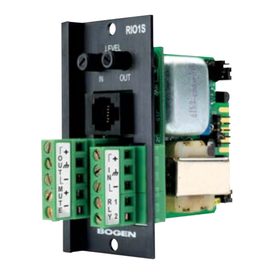 Bogen RIO1S Specifications