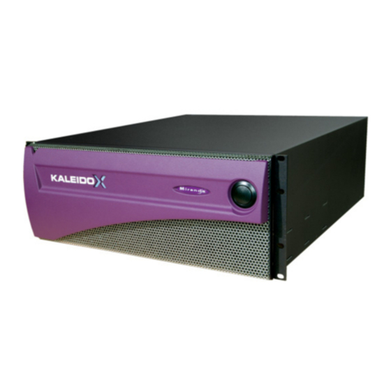 Belden Miranda Kaleido-X (4RU) Quick Start Manual