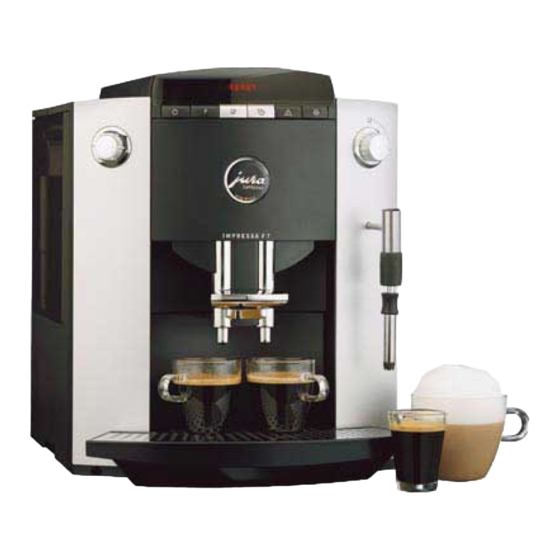 Jura Impressa F7 Quick Reference Manual