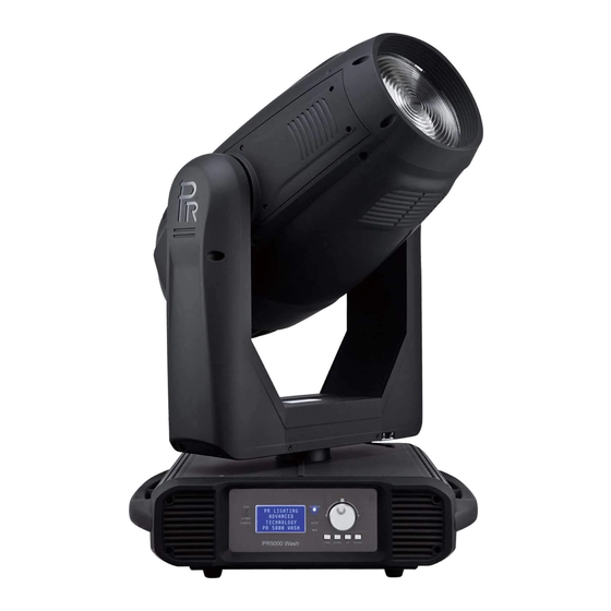 PR Lighting PR5000 Wash User Manual