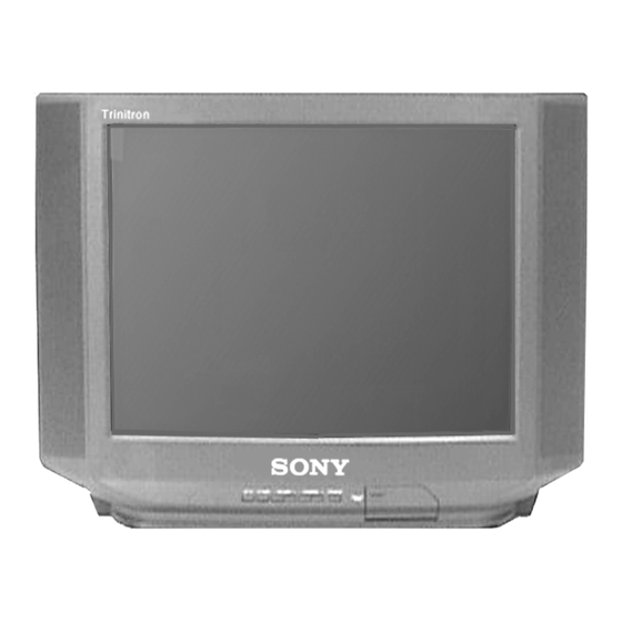 Sony KV-21XE40B Service Manual