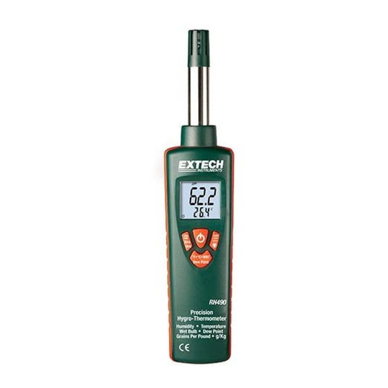 Extech Instruments RH490-NIST User Manual