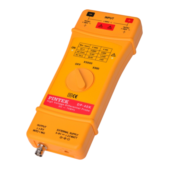 Pintek DP-40K Instruction Manual