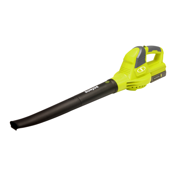 sunjoe 20ViONLTE-BLW Operator's Manual