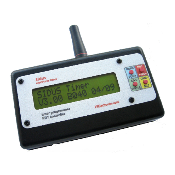 ffelectronics Sidus F1B Quick Reference Manual