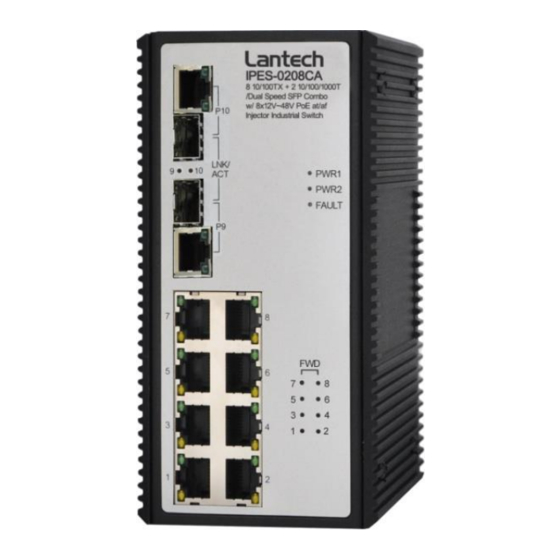 User Manuals: Lantech IPES-0208CA-12V PoE Switch