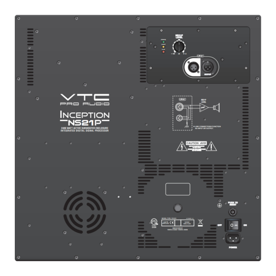 VTC Pro Audio Inception NS21P Service Manual