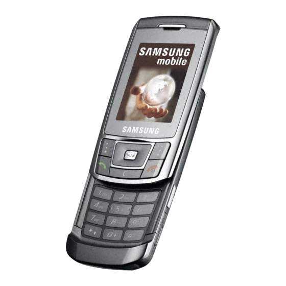 Samsung SGH-D900e User Manual