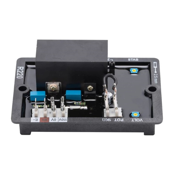 Nidec LEROY-SOMER R220 AVR Installation And Maintenance Manual