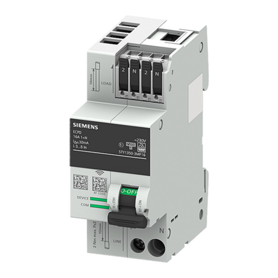 Siemens 5TY1 COM ECPD Operating Instructions Manual