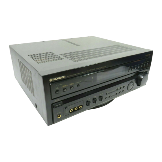 Pioneer VSX-D466S Audio Video Receiver Manuals