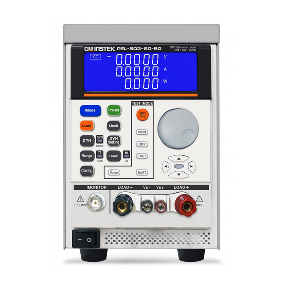 GW Instek PEL-500 Series User Manual