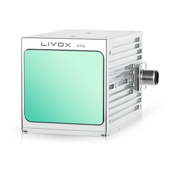 Livox AVIA LiDAR Sensor Manuals