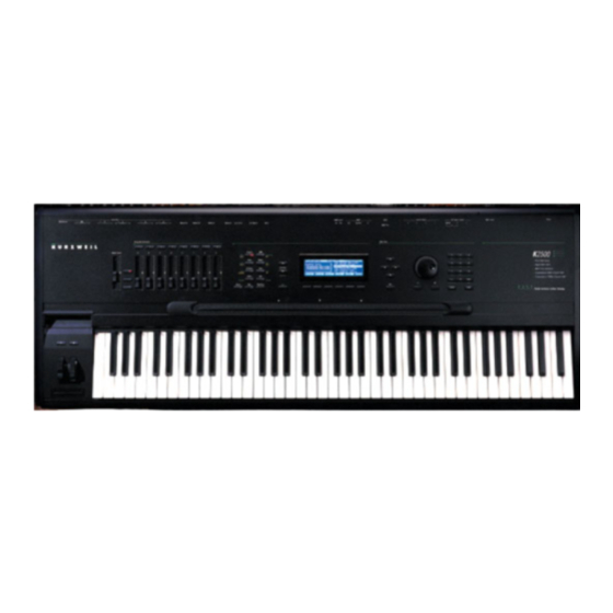 Kurzweil K2500 - PERFORMANCE GUIDE REV F PART NUMBER 910251 CHAP 16 Manual