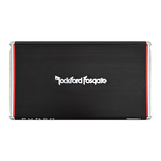 Rockford Fosgate Punch PBR500X1 Installation & Operation Manual